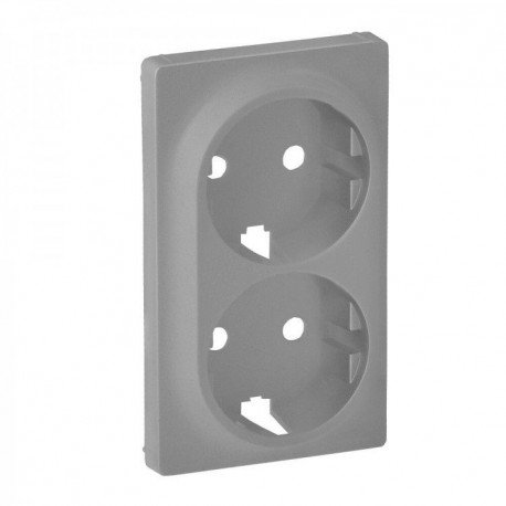 Лицьова панель розетки подвійної із заземленням, колір