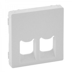 Лицевая панель розетки компьютерной RJ11, RJ45, двойной, цвет белый, Valena Life 755420