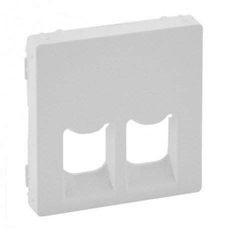 Лицевая панель розетки компьютерной RJ11, RJ45, двойной, цвет белый, Valena Life 755420