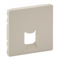 Лицевая панель розетки компьютерной RJ11, RJ45, одинарной, цвет слоновая кость, Valena Life 755411