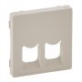 Лицевая панель розетки копьютерной RJ11, RJ45, двойной, цвет слоновая кость, Valena Life