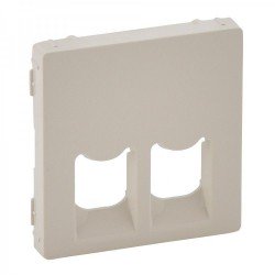 Лицевая панель розетки копьютерной RJ11, RJ45, двойной, цвет слоновая кость, Valena Life 755421