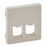 Лицевая панель розетки копьютерной RJ11, RJ45, двойной, цвет слоновая кость, Valena Life 755421