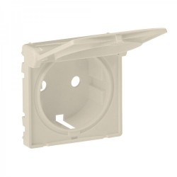 Лицевая панель розетки с крышкой, цвет слоновая кость, Valena Life, Legrand 754841