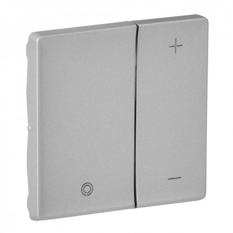 Лицевая панель светорегулятора кнопочного, цвет алюминий, Valena Life 754892