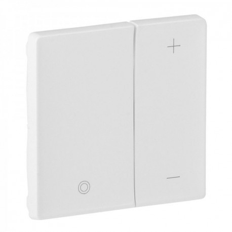 Лицьова панель світлорегулятора кнопкового, колір білий, Valena