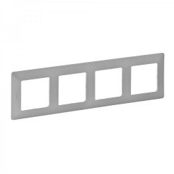 Рамка 4-а колір алюміній, Valena life