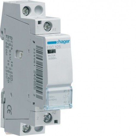 Контактор 25A, 1НО, 230В, 1м, ESC125 Hager