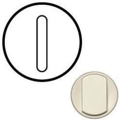 Лицьова панель вимикача 1-кл. безшумного, колір слонова кістка, Celiane, Legrand