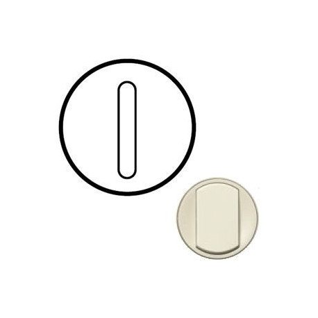 Лицьова панель вимикача 1-кл. безшумного, колір слонова кістка, Celiane, Legrand