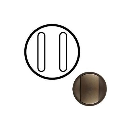 Лицьова панель вимикача 2-кл. безшумного, колір графіт, Celiane, Legrand