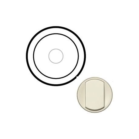 Лицьова панель вимикача сенсорного, колір слонова кістка, Celiane, Legrand