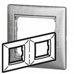 Рамка 2 поста алюминий модерн Legrand Valena 770342