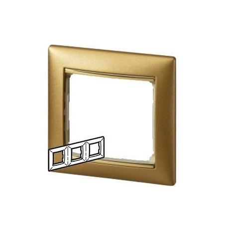 Рамка 3 поста матовое золото Legrand Valena 770303