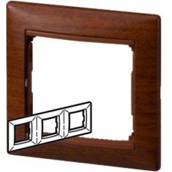 Рамка 3-на тоноване дерево, Valena Legrand