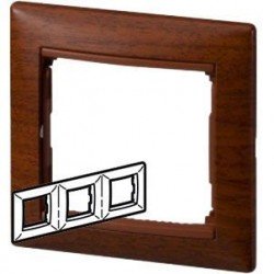 Рамка 3-на тоноване дерево, Valena Legrand
