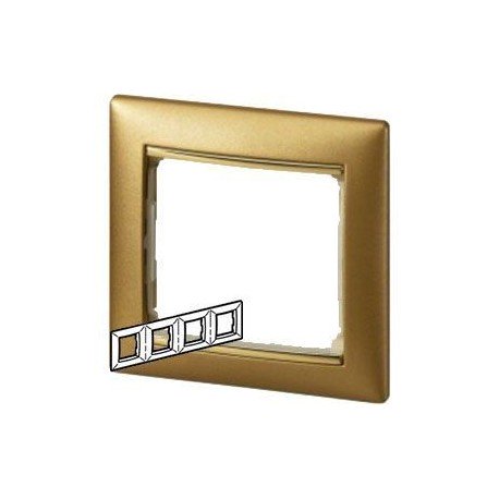 Рамка 4 поста матовое золото Legrand Valena 770304