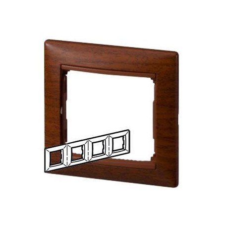 Рамка 4-на тоноване дерево, Valena Legrand