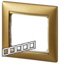 Рамка 5 постов матовое золото Legrand Valena 770305