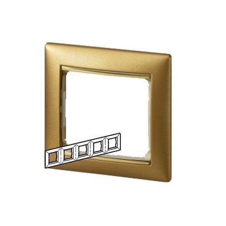 Рамка 5 постов матовое золото Legrand Valena 770305
