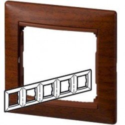 Рамка 5 постов тонированное дерево Legrand Valena 770315