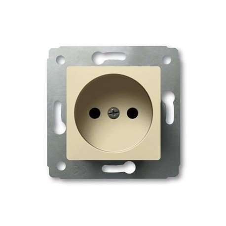 Механизм розетки 2К+З, со шторками, цвет слоновая кость, Legrand Cariva 773721