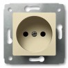 Механизм розетки 2К+З, со шторками, цвет слоновая кость, Legrand Cariva 773721