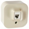 Розетка телефонна RJ11 накладна, одинарна, слонова кістка, 782214 Legrand Quteo