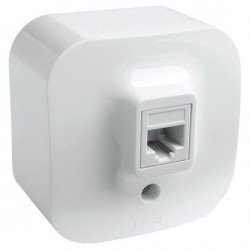Розетка телефонна RJ11 накладна, одинарна, біла, 782244 Legrand Quteo