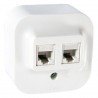 Розетка телефон + копьютер RJ11 + RJ45 накладна, біла, 782 251 Legrand Quteo