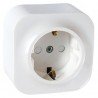 Розетка с заземлением накладная, со шторками, белая, 782250 Legrand Quteo Розетка с заземлением накладная, со шторками, белая, 782250 Legrand Quteo