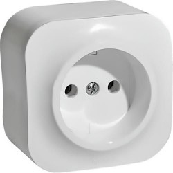 Розетка без заземления накладная, белая, 782240 Legrand Quteo