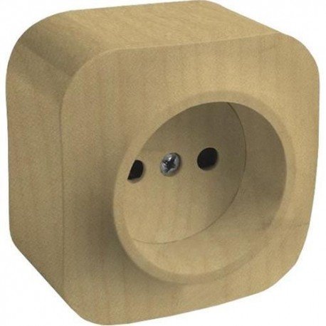 Розетка без заземления накладная, дерево, 782270 Legrand Quteo