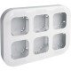 Блок установочный до 6 постов накладной, слоновая кость, 782296 Legrand Quteo