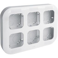 Блок інсталяційний на 6 постів накладний, слонова кістка, 782296 Legrand Quteo
