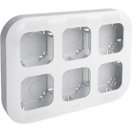 Блок установочный до 6 постов накладной, слоновая кость, 782296 Legrand Quteo