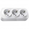 Розетка 3-а з заземленням накладна, зі шторками, біла, 782248 Legrand Quteo