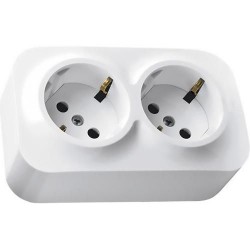 Розетка 2-а з заземленням накладна, без шторок, біла, 782243 Legrand Quteo