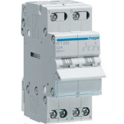 Переключатель перекидной ввода резерва 32А, 2 полюса, SFT232 Hager