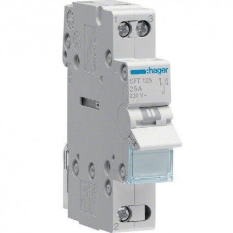 Перемикач перекидний введення резерву 25А, 1P, SFT125 Hager
