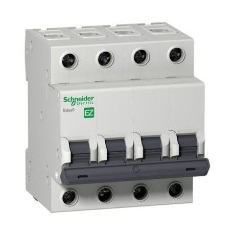Автоматичний вимикач, 4Р, 10А, В, 4,5кА, EZ9 Schneider Electric