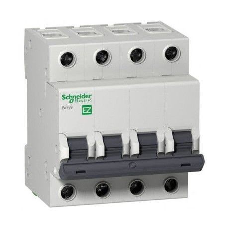 Автоматический выключатель, 4Р, 63А, тип С, 4,5кА, EZ9 Schneider Electric