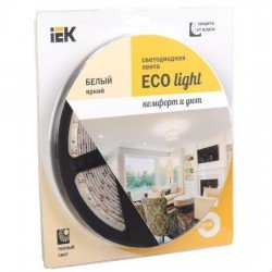 Лента LED 5м блистер LSR-3528WW60-4.8-IP65-12V IEK-eco