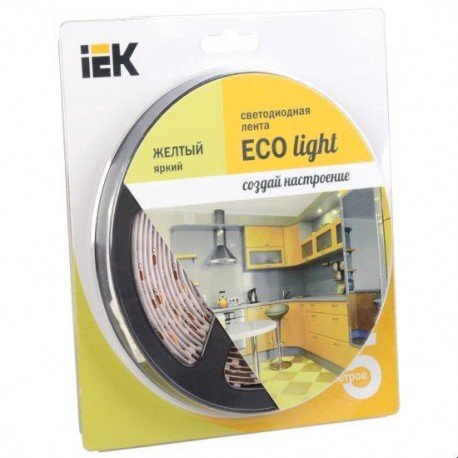Стрічка LED 5м блістер LSR-3528Y60-4.8-IP65-12V IEK-eco
