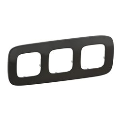 Рамка 3-а колір чорна сталь, Valena Allure