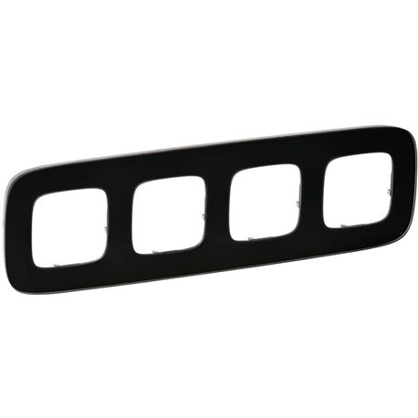 Рамка 4-я цвет черная сталь, Valena Allure 755514