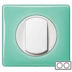 Рамка 2-а Бірюзовий муар, Celiane, Legrand