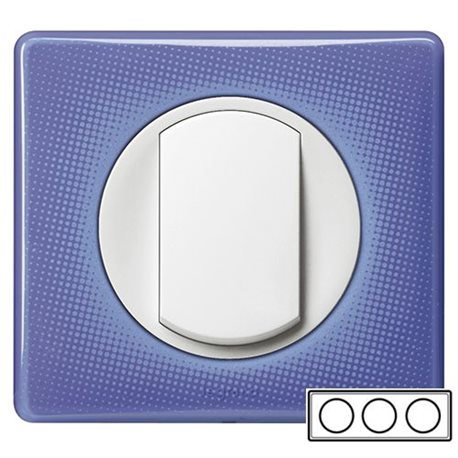Рамка 3-ная Ліловий муар, Celiane, Legrand