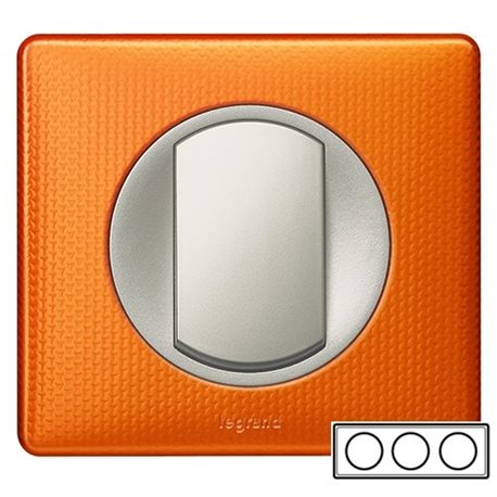 Рамка 3-ная Оранжевый металлик, Celiane 68763