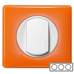 Рамка 3-ная Помаранчевий муар, Celiane, Legrand